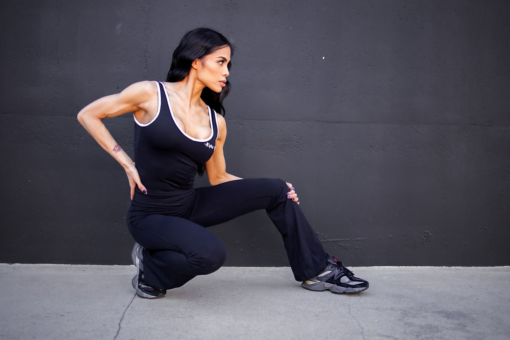 Sculpt Tank Top and Flared V-Yoga Pant Set