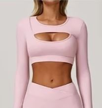 Rainbow Cut Long Sleeve Top